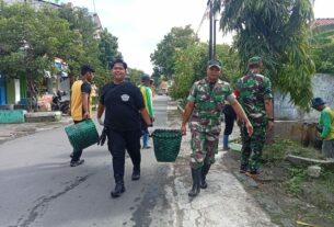 Kodim 0735/Surakarta Bersinergi Dengan Pemkot Surakarta, Kepolisian, Dan Instansi Terkait Laksanakan Kerja Bakti Pembersihan Saluran Air