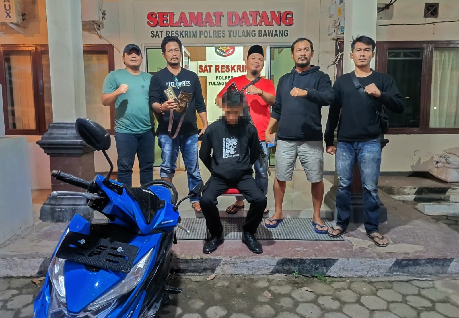 Tekab 308 Presisi Polres Tulang Bawang Tangkap Pelaku Curanmor Yang Beraksi di Sebuah Ruko