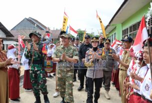 Bupati Dedi Irawan buka TNI manunggal membangun desa(TMMD)ke 14