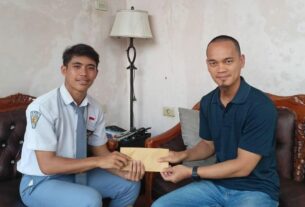 Ketua Cabang Forki Lampura berikan bantuan kepada 6 Atlet Karate yang akan berlaga di Kejuaraan Tingkat Nasional di Riau