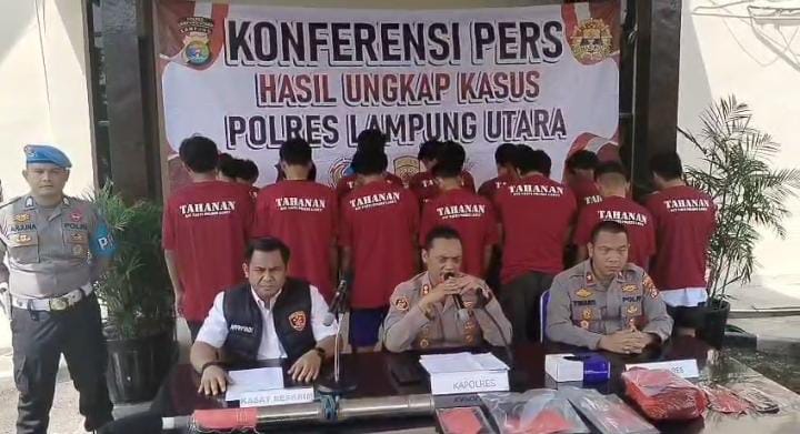 Ops Pekat Krakatau, Polres Lampura berhasil ungkap 34 Kasus Kriminal