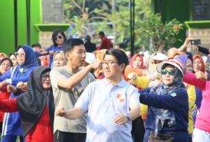 Pemkab Lampura Gelar Semarak Senam Bersama dan Penanaman Pohon