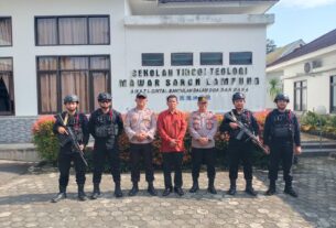 Peringatan Hari Kenaikan Isa Almasih, Polres Tulang Bawang Kerahkan Puluhan Personel Berseragam Dinas Amankan 25 Gereja