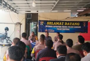 Pesan Kasi Propam Polres Tulang Bawang Saat Menggelar Mitigasi di Dua Polsek Jajaran