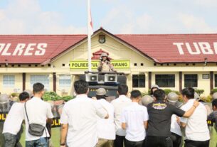 Polres Tulang Bawang Gelar Latkatpuan Dalmas Jelang Pengamanan May Day, Ini Tujuannya
