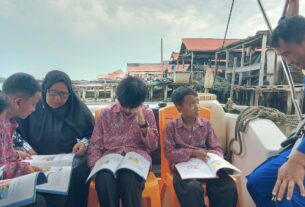 Satuan Polair Polres Tulang Bawang Gelar Perpustakaan Terapung, Berikut Lokasi dan Manfaatnya