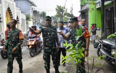 Dandim 0735/Surakarta Sidak Lokasi TMMD Sengkuyung Tahap II Di Kelurahan Mojo