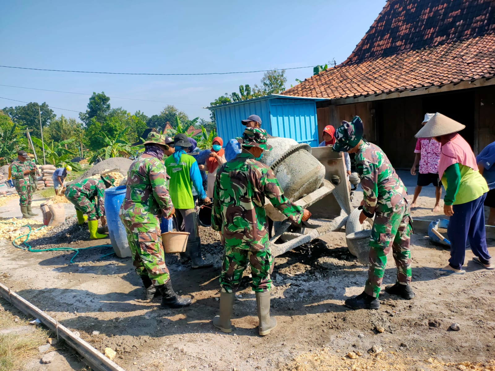 Setelah Pembukaan, TMMD Sengkuyung Desa Kayen Langsung Dikebut