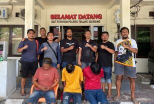 Tekab 308 Presisi Polres Tulang Bawang Tangkap Tiga Pelaku Curat Rumah, Salah Satunya Residivis