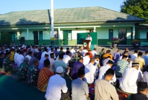 Bersama Warga Kodim Boyolali Laksanakan Sholad Idul Adha