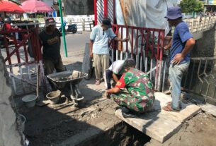 Linmas Jagalan Terima Pelatihan PBB Dan Bela Negara Dari Babinsa Dan Bhabinkamtibmas