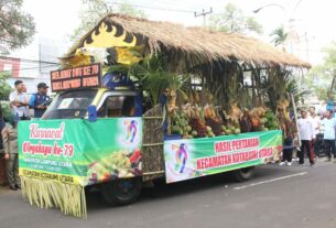 HUT Lampura ke 79, di Ramaikan Pawai Budaya dan Lomba Kendaraan Hias