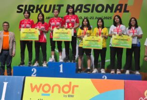 Keren!! Putri Sulung Dandim Wonogiri Juarai Turnamen Bulutangkis Sirkiuit Nasional (Sirnas) A 2025