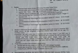 Korban Tipu Gelap di Lampung Utara Minta Tersangka Segera Ditangkap