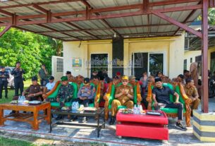 Pj.sekda hadiri apel pengamanan QS 6000 di pantai tanjung setia.