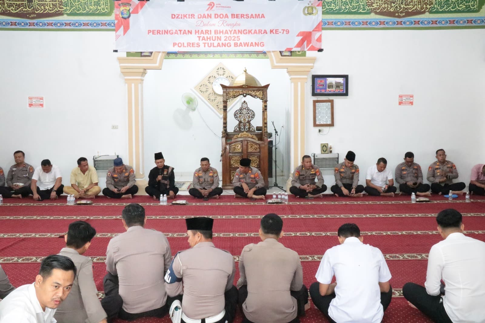 Polres Tulang Bawang Gelar Zikir dan Doa Bersama Sambut Hari Bhayangkara Ke-79, AKBP Yuliansyah Paparkan Tujuannya