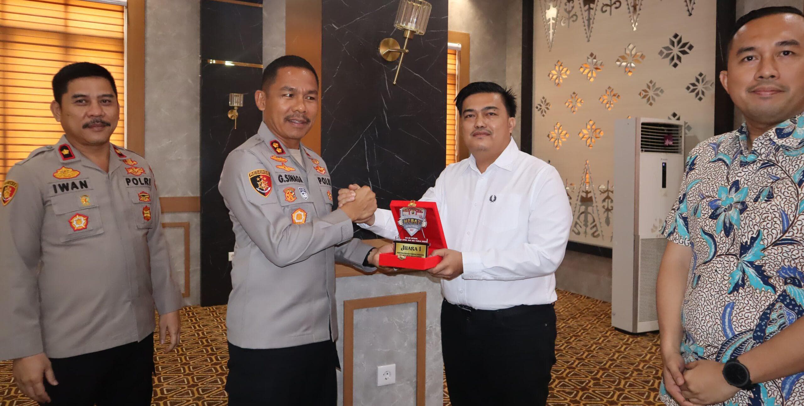 Polsek Sanga Desa Diganjar Penghargaan atas Kinerja Luar Biasa di Anev Bulanan Polres Muba