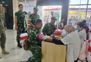 Sambut HUT Bhayangkara ke-79, Kodim 0735/Surakarta Ikuti Kegiatan Donor Darah