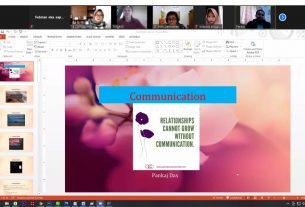 Pria lulusan perguruan tinggi ternama di Indonesia ini menjelaskan materi komunikasi kepada mahasiswa. “Hubungan tidak dapat tumbuh tanpa komunikasi,” kata Pankaj Das dalam pemaparannya